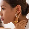 Studörhängen Trendiga vridningsrep Hoop Transparent färg Minoritet C-formad harts Chunky Round Twisted Earring Jewelry Party Gift for Women