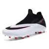 Vestido tênis homens botas de futebol sapatos de treinamento de alta qualidade FG sem renda Hightop Soccer Shoes Society Cleats 230822