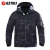 Açık Ceket Hoodies Jletoli Su geçirmez ceket rüzgarlık kış açık yürüyüş ceketi erkekler kat rüzgar geçirmez sert kabuk ceket taktikleri giysileri 230823