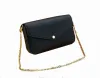 TOP 2023 Diseñador Mujer Bolso de hombro Lujo Pochette Felicie Bolsos Flores en relieve Letras Empreinte Cadena de cuero Bolsos de noche Damas Mini Maquillaje de moda