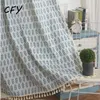 Sheer Curtains Green Wheat Uch Ear Window Curtain z Tassel Valance dla luksusowego salonu Łatwa drape 230822