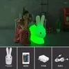 Pendant Lamps Creative Remote Control Hare LED Night Lamp Rechargeable Light Flash Stool Classic Shop El Bedroom Interesting Adornm