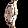 Luxury AP Diamond iced Mosonite Can pass Test Men Full Wristwatch Waterproof Top Quality Handmade 40mm 904L