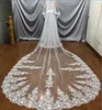 Veli da sposa a due strati velo da sposa lungo 400 cm con appliques in pizzo Vestido de noiva longo di pettine elegante su misura