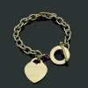 New Brand OT Clasps Love Charm Classic T Letter Designer Couples Chain Bracelet Fashion Men and Women Jewelry Gifts