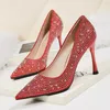 Pointed Sexy Toe High Heels Stiletto Dress 845 Pumpar Women Party Wedding Shoes Scarpe Donna 230822 365