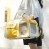 Кошачьи перевозчики клетки Cage Clear Cute Bag Women Mini рюкзак Рука рука кросс кутец коробка