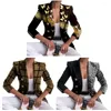 Abiti da donna Fashion Flower Stampa Bomber a maniche lunghe Bulsanti per cappotto vintage Tops Elegant Slim Basic Ladies Jackets 4 Color