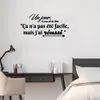 Наклейки на стенах французская фраза наклейка на джуст -дурас Dire Vinyl Art Decal Living Room Home Decor плакат обои 230822
