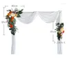 Party -Dekoration 2PCS Hochzeit Willkommenszeichen Blumen Gefälschte künstliche Blumenprops Ehe Bogen Dekor Hängende Girlandenfenster Display