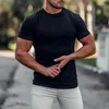 Men's T Shirts Mens Solid Color O Neck Pullovers 2023 Spring Summer Sports Simple Tops Casual Office Slim Fit Short Sleeve Shirt Tees