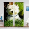 Sheer Curtains West Highland White Terrier Cute Westie Dog Window do salonu Dekoracja sypialni Tiul Voile Drapes 230822