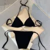 Zincir mayo bikini set mektup kadınlar tek twopiece mayo plajı için tatil banyo için giymek