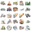 50 pièces aquarelle autocollants de voyage en plein air pour voiture ordinateur portable réfrigérateur casque Ipad vélo téléphone moto PS4 livre Pvc bricolage jouets enfants décalcomanies