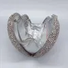 Bolsos de noche Mujer Diamante Forma de corazón Bolsa de embrague Monedero Teléfono Dinero Carteras Diseño de lujo Mujeres Cristal Hombro Bolsos de fiesta