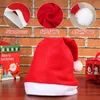 LUCIDDREAM 12 Pcs Non-woven Christmas Santa Hats Pack for Adult and Kids Red Cheap Beanie Hat 2023 Christmas Gift HKD230823