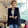 Ternos femininos Shawl Gollar Split manga manto blazer capa mola cor sólida cor de traje casaco preto branco preto