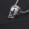 Ketens mode punk schedel ketting gotische gouden zilveren kleur hanger kettingen hiphop sieraden voor vrouwen mannen feestgeschenken