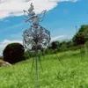 Decorazioni da giardino che ballano statue statue metallo denteelion elfo sculture artigianato Spirito del vento su taraxacum decorazione del cortile 230822