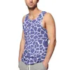 Herren -Tanktoper Giraffe Print Sommer Top Schwarz -Weiß -Tier -Training Männliche Grafik Sportbekleidung Ärmellose Hemden 3xl 4xl 5xl