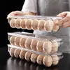 Storage Bottles 12/14 Grids Egg Box Refrigerator Fresh Side Door Kitchen Flip Lid Carton Accessories