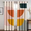 Curtain 3D Abstract Geometry Elegant And Simple 2 Pieces Shading Drapes Darkening Window For Home Living Room Bedroom Decor