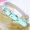 Collares para perros, Collar para Gato, anillo para el cuello, collar de cristal ostentoso, correa de cuero suave de seguridad para gatitos y cachorros, suministro de accesorios para animales