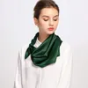 Sciarpe di alta qualità da 9090 cm Sciarf di seta quadra di scialli femminili e avvolgimento Lady Lady Neck Foulard India Muslim Maeschanf Pareo 230823