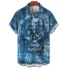 Camicie casual maschile 2023 Summer Head Testa 3D Shirt stampato 3D Shirt hawaiano retrò 5xl grande abito comodo manica corta traspirante 230822