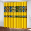 Curtain 3D Modern Eritrean Ethiopian Culture SabaTelet Design Luxury 2 Pieces Shading For Home Living Room Bedroom Hook