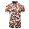 Chemises décontractées pour hommes Hommes d'été Coton mercerisé Doux imprimé floral Chemise hawaïenne à manches courtes 5XL 6XL 7XL