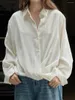 Women's Blouses Draped Oversize Shirts Button Up Asymmetrical Twisted Front Blouse Women