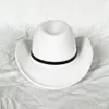 Wide Brim Hats Bucket Hats Monochrome Men's Cowboy Hat Jazz Top Ladies Curly Ms Fedora Knight Large Ethnic Panama 230822