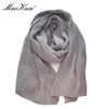 Scarves Maikun Thick Warm Scarf For Women Pure Color Ladies Imitation Cashmere Black Female Winter To Increase Ahawl 230823