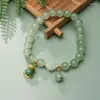 Brin calcédoine naturelle Lotus breloque pierre de Jade pour femmes femme bijoux fins accessoires