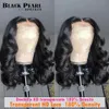 Autres accessoires de mode Perruques de cheveux humains courts ondulés Bob Lace pour femmes T Part Lace Front Wig Body Wave Bob perruque péruvienne cheveux humains couleur naturelle sans colle