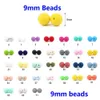 Teethers Toys BOBOBOX 50Pcs Round Silicone Beads 9mm Perle Teething For Jewelry Making Baby Products DIY Kralen 230822