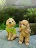 Garden Decoraties Simulatie Dier Teddy Dog Resin Ornamenten Outdoor Layout Figurines Decoratie Park Lawn Courtyard Sculpture Accessoires