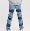 2023 Heren jeans heren ropa grunge y2k streetwear gestapelde baggy broek mannen kleding recht patchwork denim broek homme