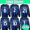 23 24 J. Correa Alexis Lautaro Soccer Jerseys Mens Long Sleeve Dzeko Dalhanoglu Barella Lukaku Brozovic Brozovic Home Football Shirt Uniforms