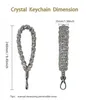 Bag Parts Accessories Delicate Bling Keychain Sparkle Wristlet Glitter Handmade Braided Woven Rope Chain For Handbag Purse Wallet Camera 230822