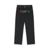 Vetements Men Jeans Real S Högkvalitativa män Kvinnor Sursetements Designer Jeans Fashion Pants broderade bokstäver Casual Right Ben Pants 263