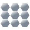 Väggklistermärken 24 st 3d spegel hexagon avtagbar konstdekal heminredning väggmålning diy silver akryl reflekterande 230822