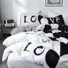 Bedding sets Brushed Printed Lovers Duvet Cover Set Size Couple Bedding Set Double Bed Quilt Cover and case Bedding Sets Sheet