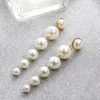 Backs Earrings Non Pierced Statement Jewelry Gold Plated Long Big Round Acrylic Pearl Drop Ear Clip On For Women