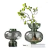 Vaser ljus lyx transparent glas vas hydroponic blommor arrangemang kreativt vardagsrum matbord hem mjuk dekoration