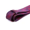 Bow Ties 7cm Męskie krawat wino czerwony błękit w paski Ascot for Man Polyester Silk Cravat Wedding Business Party Corbatas para hombre