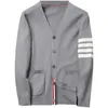 Men's Sweaters Season Three-Color Striped Men's Cardigan Coat Trendy Striped Men's Cardigan Coat - Wool Knitwear Sweater Cardigan 230822