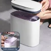 Waste Bins 14L Smart Sensor Trash Can Electronic Automatic Bathroom Toilet Bedroom Living Room Waterproof Narrow Seam Sensor Garbage Bin 230823