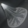 Bridal Welles Big Trailing Lace Trin Wedding Veil Cathedral Cathedral